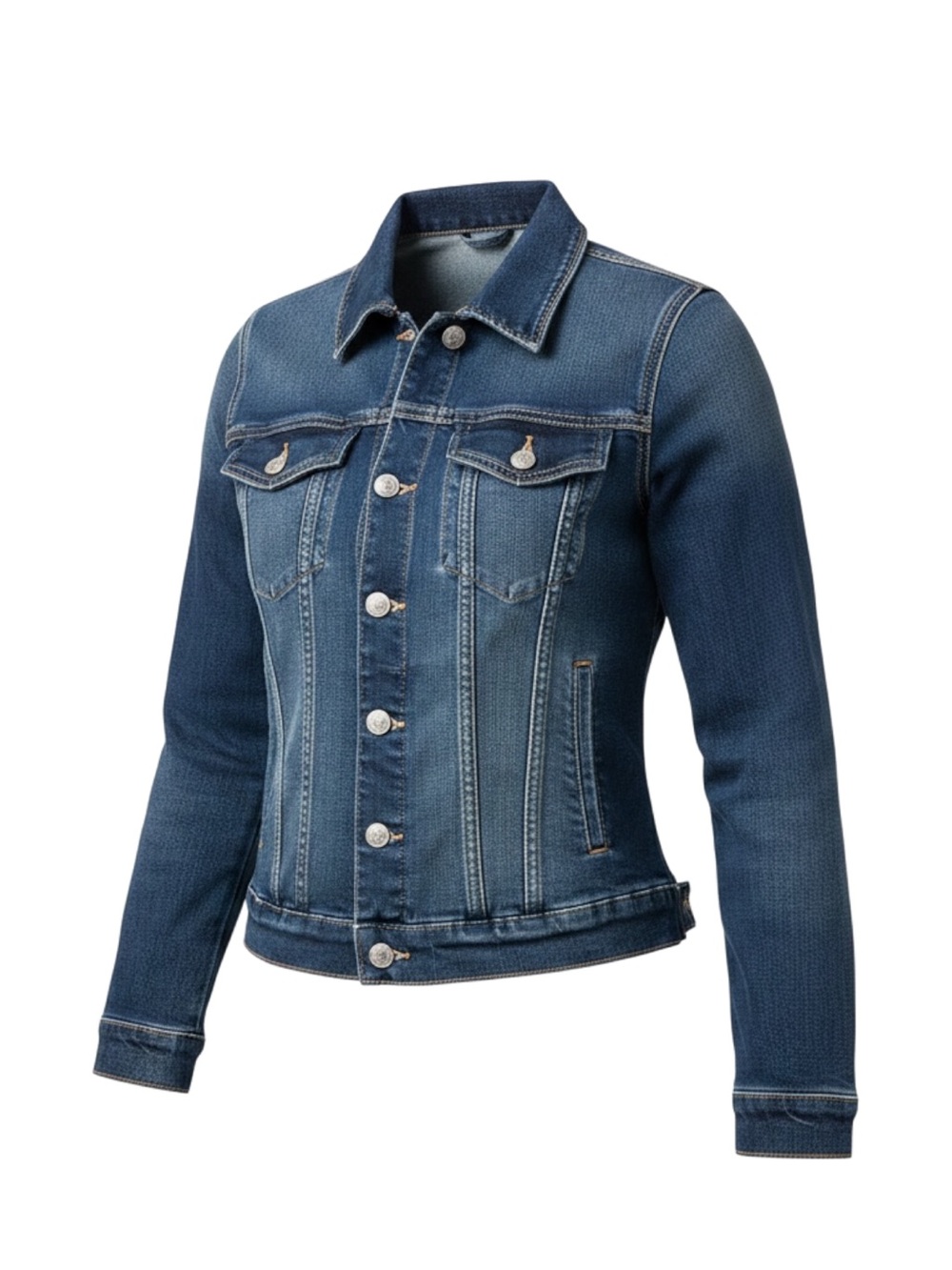 Denim Jacket in Dark Indigo Blue